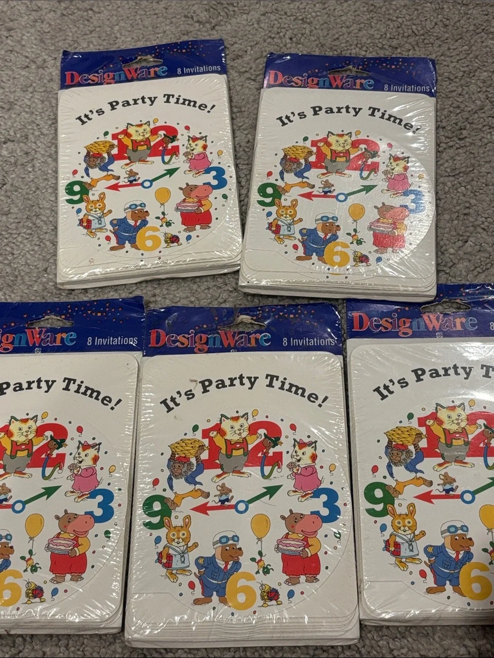 Vintage Richard Scarry DesignWare birthday party invitations